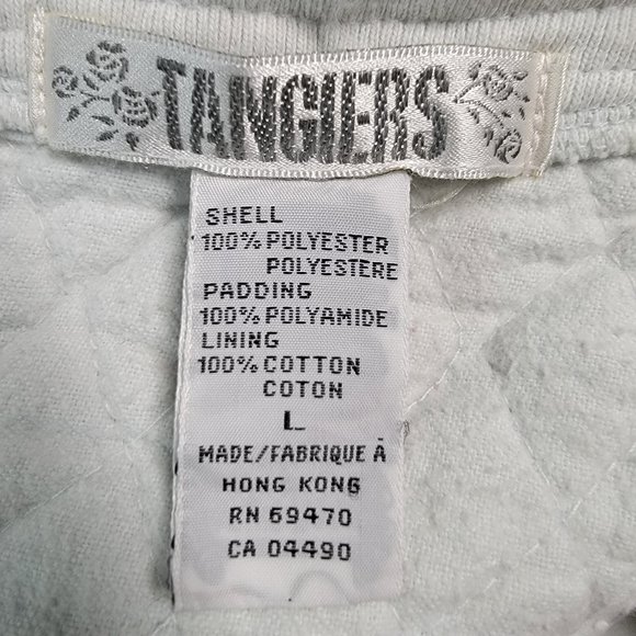 Vintage Tangiers Ivory Satin Shiny Quilted Puffer Unique Street Cropped Sweater - Picture 14 of 16